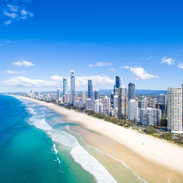 aerial view surfers paradise gold coast group travel destination